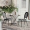 Flash Furniture Lourdes Thonet French Bistro Stacking Chair, Black and White PE Rattan and Black Alum Frame, 2PK 2-SDA-AD642002S-BKWH-BK-GG - alternate 6